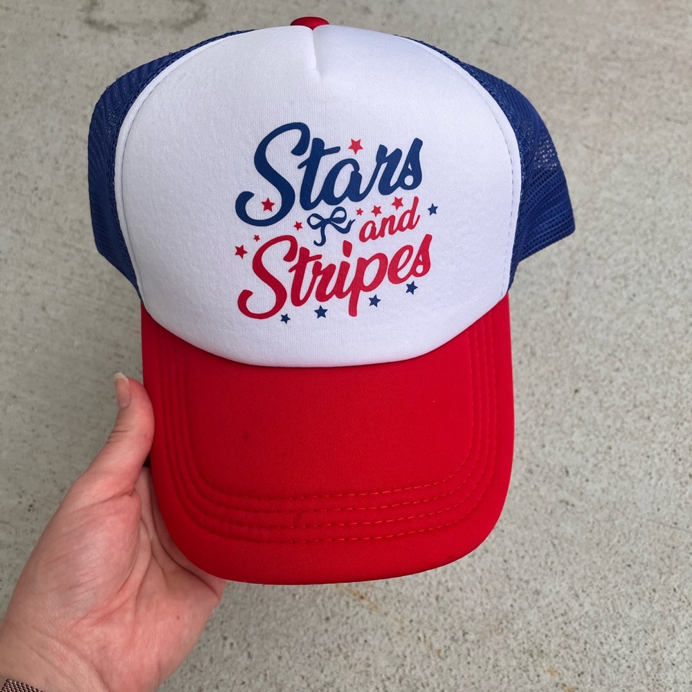 Stars and Stripes Red White Blue Trucker Hat
